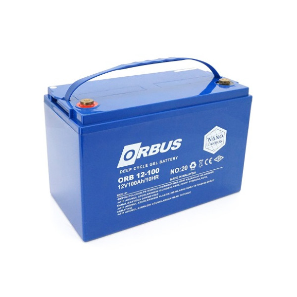 Акумуляторна батарея ORBUS CG12100 GEL 12V 100Ah для систем відеоспостереження та охоронної сигналізації