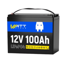 Аккумуляторная батарея LiFePO4 WattCycle WT12V100AH100MINIBT 12,8В 100Ач с Bluetooth и BMS 100А для систем видеонаблюдения и автономного питания
