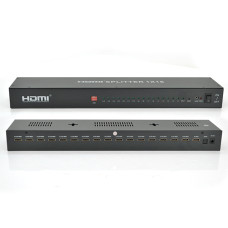 Активний HDMI спліттер 1⇒16 портів 1080р для домашнього кінотеатру та бізнес-презентацій, DC5V/2A, підтримка відео до 4K, легка установка