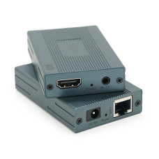 Активний VEGGIEG V-HE120 HDMI 2*1 конвертер 120m, HDMI 1080P, LAN CAT 5E/6At, Grey, Box