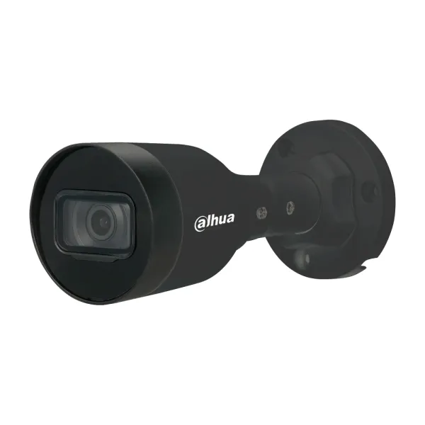 IP камера Dahua DH-IPC-HFW1230S1-BE 2МП (2.8мм) для відеоспостереження з ІЧ до 30м, виявлення людини, PoE, чорний корпус IP67