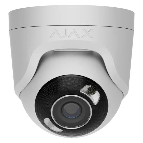 IP камера Ajax TurretCam HL 8 Мп 4 мм для відеоспостереження з виявленням руху, до 50 м нічного бачення та підтримкою H.265 IP65 біла IP камера Ajax TurretCam HL 8 Мп 4 мм для відеоспостереження з виявленням руху, до 50 м нічного бачення та підтримкою H.265 IP65 біла