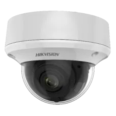 HDTVI відеокамера 8МП Hikvision DS-2CE5AU7T-AVPIT3ZF для відеоспостереження з фокусом 2.7-13.5мм та ІЧ підсвічуванням до 60м, IP67, IK10, білий корпус