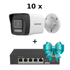 IP камера 4МП DS-2CD1043G2-IUF (2.8мм) з мікрофоном для відеоспостереження, ІЧ до 30м, H.265+, аналіз руху, IP67, 256ГБ