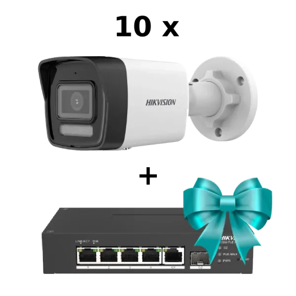 IP камера 4МП Hikvision DS-2CD1043G2-IUF (4мм) с микрофоном для видеонаблюдения, ИК до 30м, анализ движения, поддержка H.265+, IP67