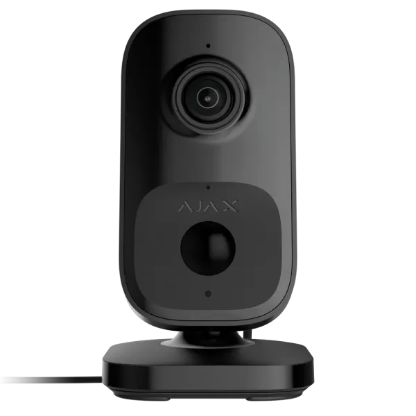 IP камера Ajax IndoorCam black для відеоспостереження з роздільною здатністю 4МП, кутом огляду 110°, аналітикою та ІЧ підсвічуванням до 8м IP камера Ajax IndoorCam black для відеоспостереження з роздільною здатністю 4МП, кутом огляду 110°, аналітикою та ІЧ підсвічуванням до 8м