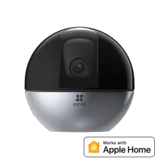 IP камера Ezviz E6 5МП Wi-Fi для відеоспостереження з AI аналітикою, 4мм об'єктив, розпізнавання голосу і тварин, сірий корпус