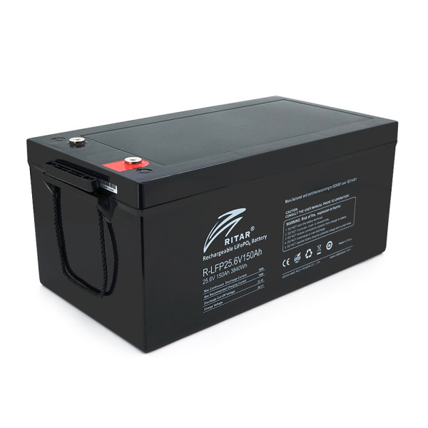 Акумуляторна батарея LiFePO4 25,6V 150Ah Ritar BMS765A@8S для систем зберігання енергії 522 х 240 х 219 мм, підходить для домашніх електромереж Акумуляторна батарея LiFePO4 25,6V 150Ah Ritar BMS765A@8S для систем зберігання енергії 522 х 240 х 219 мм, підходить для домашніх електромереж