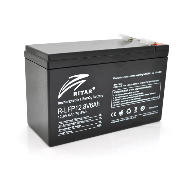 Акумуляторна батарея LiFePO4 12,8V 6Ah (76,8Wh) BMS3A@4S для енергетичних систем з максимальною надійністю та тривалою експлуатацією Акумуляторна батарея LiFePO4 12,8V 6Ah (76,8Wh) BMS3A@4S для енергетичних систем з максимальною надійністю та тривалою експлуатацією