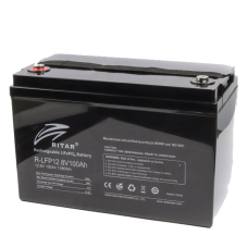 Акумуляторна батарея з bluetooth Ritar LiFePO4 12,8V 100Ah 1280Wh BMS50A@4S (330 х 172 х 214 мм), 13kg Q1 Акумуляторна батарея з bluetooth Ritar LiFePO4 12,8V 100Ah 1280Wh BMS50A@4S (330 х 172 х 214 мм), 13kg Q1