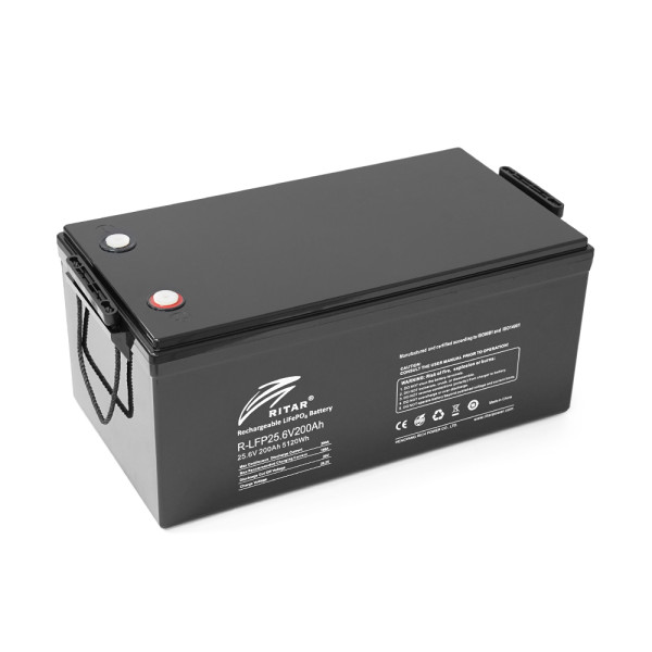 Акумуляторна батарея LiFePO4 25,6V 200Ah BMS100A@8S для сонячних енергосистем, резервного живлення та електромобілів (522 х 240 х 219) Q1