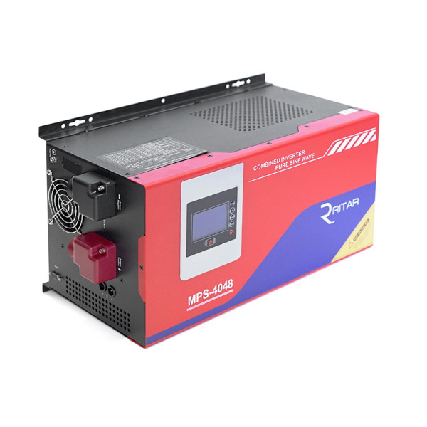 Гібридний інвертор 4000W RITAR RTSWm-MPPT-MPS-4048 для автономного енергопостачання, 48V, MPPT, заряд до 60А, підходить для GEL, AGM акумуляторів