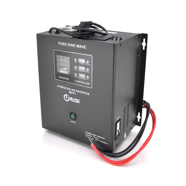 Гібридний інвертор Europower RTSWm-MPPT-1000LCD, 700W, 12V, 10A для автономного живлення та гарантованого електроживлення дому Гібридний інвертор Europower RTSWm-MPPT-1000LCD, 700W, 12V, 10A для автономного живлення та гарантованого електроживлення дому