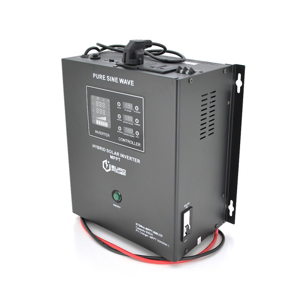 Гібридний інвертор RTSWm-MPPT-500LCD 300W 12V для автономного живлення будинків та бізнесу з зарядом 10A і діапазоном напруги 140-275V Гібридний інвертор RTSWm-MPPT-500LCD 300W 12V для автономного живлення будинків та бізнесу з зарядом 10A і діапазоном напруги 140-275V