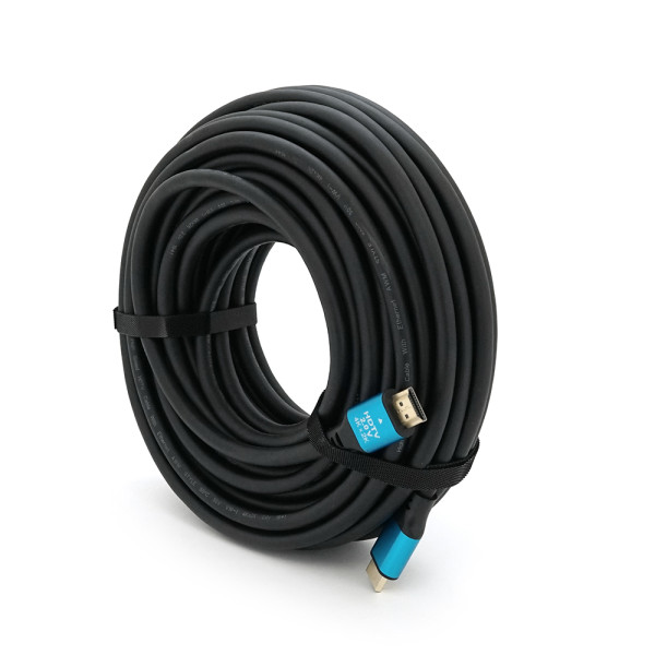 Кабель Merlion HDMI-HDMI 4Kx2K Ultra HD, 20.0m, v2,0, круглий Black, коннектор Blue, Blister-box, Q10 Кабель Merlion HDMI-HDMI 4Kx2K Ultra HD, 20.0m, v2,0, круглий Black, коннектор Blue, Blister-box, Q10