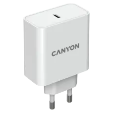 Мережевий зарядний пристрiй Canyon H-65 white (GAN 65W)