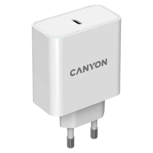 Мережевий зарядний пристрiй Canyon H-65 white (GAN 65W) Мережевий зарядний пристрiй Canyon H-65 white (GAN 65W)