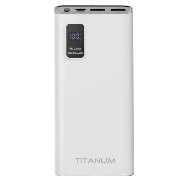 Повербанк TITANUM 727S White 20 000 мА•г Повербанк TITANUM 727S White 20 000 мА•г