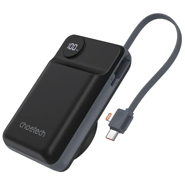 Повербанк Choetech B696 20 000мА•г Black з магнітною зарядкою Повербанк Choetech B696 20 000мА•г Black з магнітною зарядкою