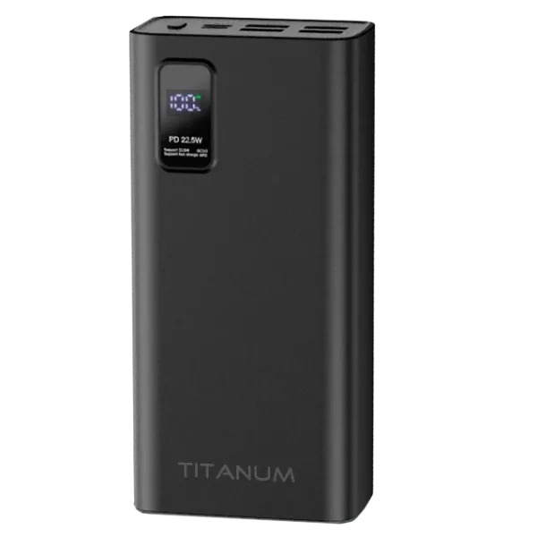 Повербанк TITANUM 728S 30000mAh 22.5W Black Повербанк TITANUM 728S 30000mAh 22.5W Black
