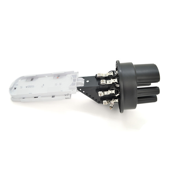 Муфта оптична Merlion ML-OP-F108H-24C, герметична, 3 введення, до 2-х касет, до 24 зварок, матеріал PP Муфта оптична Merlion ML-OP-F108H-24C, герметична, 3 введення, до 2-х касет, до 24 зварок, матеріал PP
