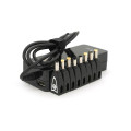 Универсальная СЗУ 90W, корпус - пласт, ручная регулировка, 8 разъемов, T2 LCD - дисплей, BOX Универсальная СЗУ 90W, корпус - пласт, ручная регулировка, 8 разъемов, T2 LCD - дисплей, BOX