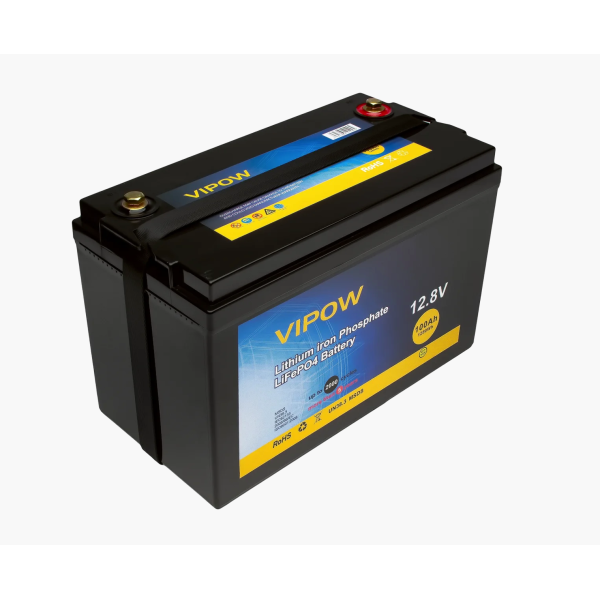 Акумуляторная батарея LiFePO4 12,8V 100Ah для систем бесперебойного питания с встроенной BMS 80A и высоким ресурсом циклов более 2000