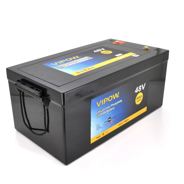 Акумуляторная батарея LiFePO4 Vipow 51.2V 50Ah с BMS 40A для источников бесперебойного питания котлов Акумуляторная батарея LiFePO4 Vipow 51.2V 50Ah с BMS 40A для источников бесперебойного питания котлов