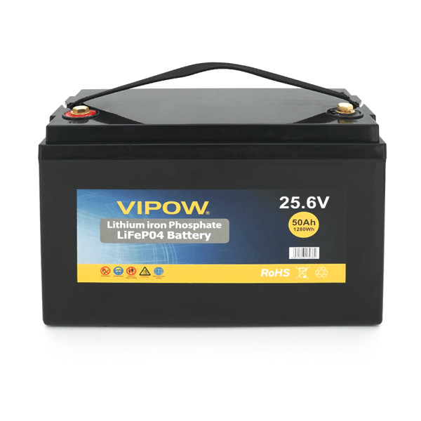 Акумуляторная батарея LiFePO4 25,6V 50Ah с BMS 40A Vipow для солнечных электростанций и резервного питания Акумуляторная батарея LiFePO4 25,6V 50Ah с BMS 40A Vipow для солнечных электростанций и резервного питания