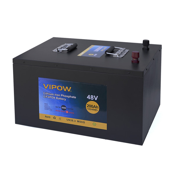 Акумуляторна батарея LiFePO4 51,2V 200Ah з вбудованою ВМS платою 100A для систем безперебійного живлення та енергозберігаючих котлів