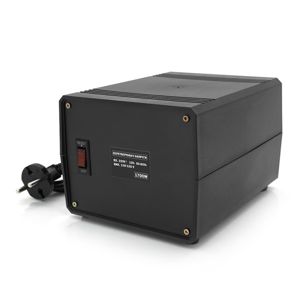 Перетворювач напруги понижуючий MERLION PN-1700, Input 220 V/Output 110V, 1700W, трансформаторний Перетворювач напруги понижуючий MERLION PN-1700, Input 220 V/Output 110V, 1700W, трансформаторний
