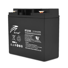 Акумуляторна батарея AGM RITAR RT12180BM5 12V 18Ah для ДБЖ та систем відеоспостереження, сигналізації й резервного освітлення