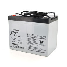 Акумуляторна батарея AGM RITAR RA12-80, Gray Case, 12V 80.0Ah ( 350 x 167 x 182 ) Q1 Акумуляторна батарея AGM RITAR RA12-80, Gray Case, 12V 80.0Ah ( 350 x 167 x 182 ) Q1