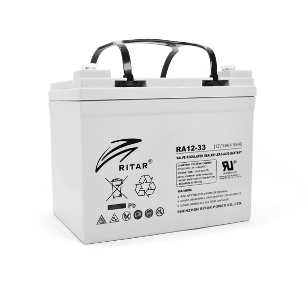 Аккумуляторная батарея AGM RA12-33 12В 33А·ч для систем видеонаблюдения и охранной сигнализации Аккумуляторная батарея AGM RA12-33 12В 33А·ч для систем видеонаблюдения и охранной сигнализации