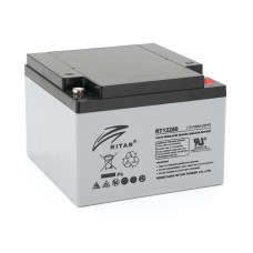 Акумуляторна батарея AGM RITAR RT12260, Gray Case, 12V 26.0Ah (166 х 178 х125 ) Q1 Акумуляторна батарея AGM RITAR RT12260, Gray Case, 12V 26.0Ah (166 х 178 х125 ) Q1