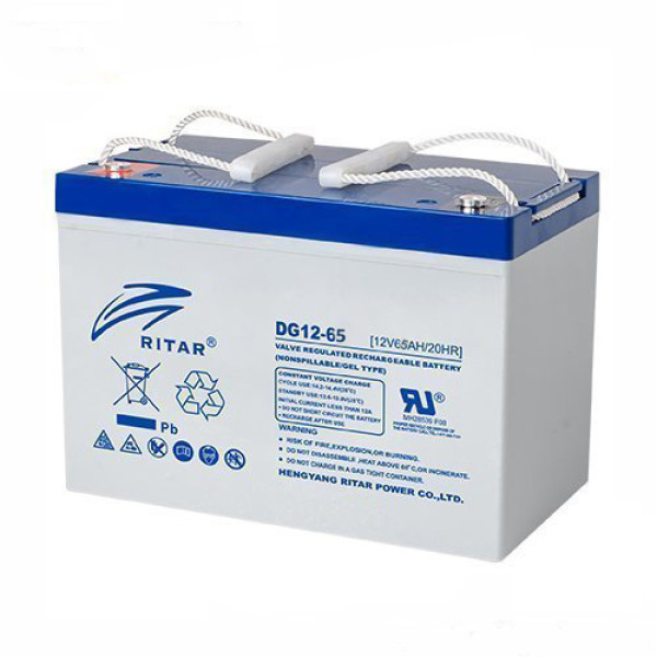 Акумуляторна батарея GEL RITAR DG12-65 12В 65Аг для сонячних електростанцій, вітроенергетики, UPS та телекомунікацій Акумуляторна батарея GEL RITAR DG12-65 12В 65Аг для сонячних електростанцій, вітроенергетики, UPS та телекомунікацій