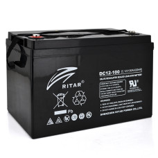 Акумуляторна батарея CARBON RITAR DC12-100C AGM 12В 100Аг для сонячної енергетики та автономних систем живлення