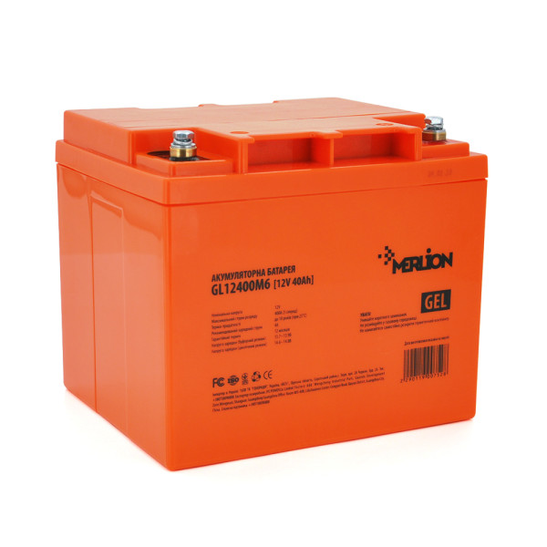 Акумуляторна батарея MERLION GL12400M6 12 V 40 Ah (198 x 165 x 170 ) Orange Q1/96 Акумуляторна батарея MERLION GL12400M6 12 V 40 Ah (198 x 165 x 170 ) Orange Q1/96