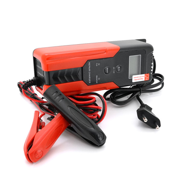 Автоматичний зарядний пристрій R12 для акумулятора 6V/12V AGM GEL Lead 4,5-100Ah з LCD дисплеєм 100-240V 0,45-10А Автоматичний зарядний пристрій R12 для акумулятора 6V/12V AGM GEL Lead 4,5-100Ah з LCD дисплеєм 100-240V 0,45-10А