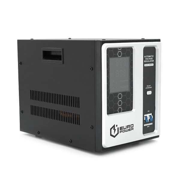 Стабилизатор напряжения релейный Europower EQVR-5000VA LCD, 4000W, AC 100V-260V, 50Hz/60Hz, aluninum, ≤50dB, 4100x270x330mm, 9.5kg, Q1 Стабилизатор напряжения релейный Europower EQVR-5000VA LCD, 4000W, AC 100V-260V, 50Hz/60Hz, aluninum, ≤50dB, 4100x270x330mm, 9.5kg, Q1