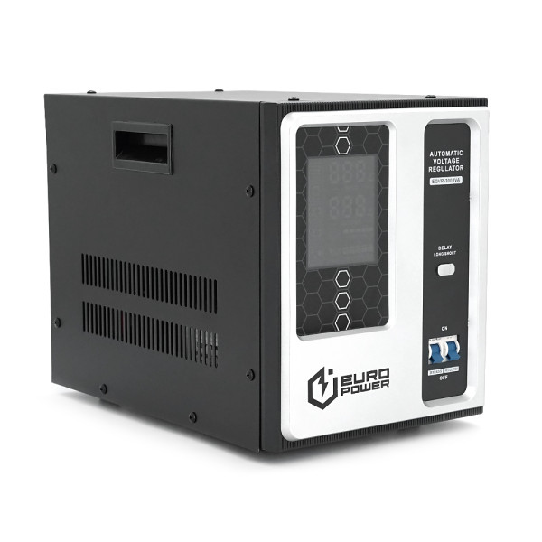 Стабилизатор напряжения релейный Europower EQVR-3000VA LCD, 2400W, AC 100V-260V, 50Hz/60Hz, aluninum, ≤50dB, 4100x270x330mm, 8kg, Q1