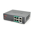 4-х портовый PoE коммутатор с автоперезапуском ONV-H1064PSD, 4xPoE 100 Мбит + 2xUplink 100 Мбит до 250м, IEEE802.3af/at, общая мощность 65Вт