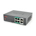 4-х портовый PoE коммутатор с автоперезапуском ONV-H1064PSD, 4xPoE 100 Мбит + 2xUplink 100 Мбит до 250м, IEEE802.3af/at, общая мощность 65Вт