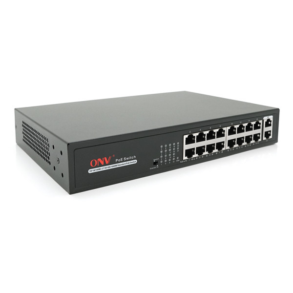 16ти портовий PoE комутатор ONV-H1016PLS 16 портів РоЕ 100 Мбіт + 2 Uplink 1000 Мбіт, до 250м, IEEE802.3af/at, загальна потужність 160Вт 16ти портовий PoE комутатор ONV-H1016PLS 16 портів РоЕ 100 Мбіт + 2 Uplink 1000 Мбіт, до 250м, IEEE802.3af/at, загальна потужність 160Вт