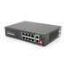 PoE коммутатор ONV-H1108PLD 8 портов 100 Мбит и 2 uplink с дальностью до 250 м и автоперезапуском для профессиональных сетей видеонаблюдения