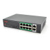 8-ми портовый PoE коммутатор с автоперезапуском ONV-H1108PSD, 8xPoE 100 Мбит + 2xUplink 100 Мбит до 250м, IEEE802.3af/at, общая мощность 120 Вт