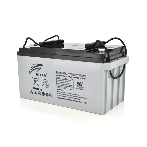Акумуляторна батарея AGM HR12240W 12V 65Ah для ДБЖ та систем відеоспостереження, сигналізації й резервного живлення