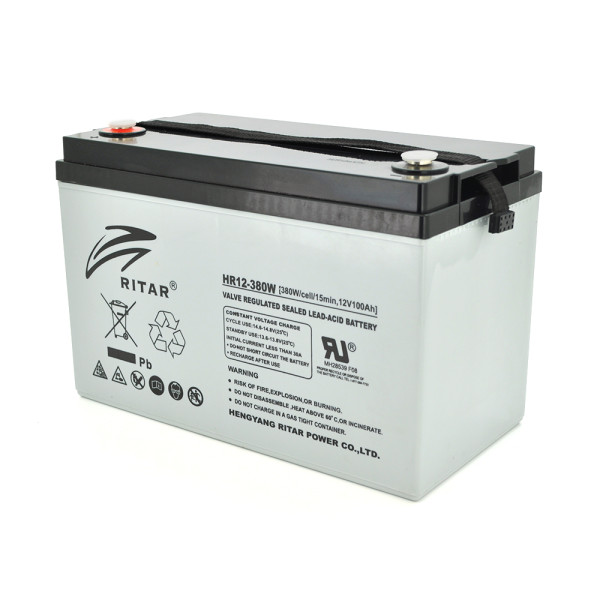 Акумуляторна батарея AGM HR12380W 12V 100Ah для ДБЖ та резервного живлення відеоспостереження і телекомунікацій Акумуляторна батарея AGM HR12380W 12V 100Ah для ДБЖ та резервного живлення відеоспостереження і телекомунікацій