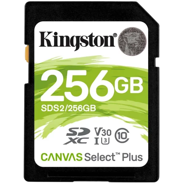 Карта пам'яті SDXC Kingston Canvas Select Plus 256Гб 100R C10 UHS-I U3 V30 Карта пам'яті SDXC Kingston Canvas Select Plus 256Гб 100R C10 UHS-I U3 V30