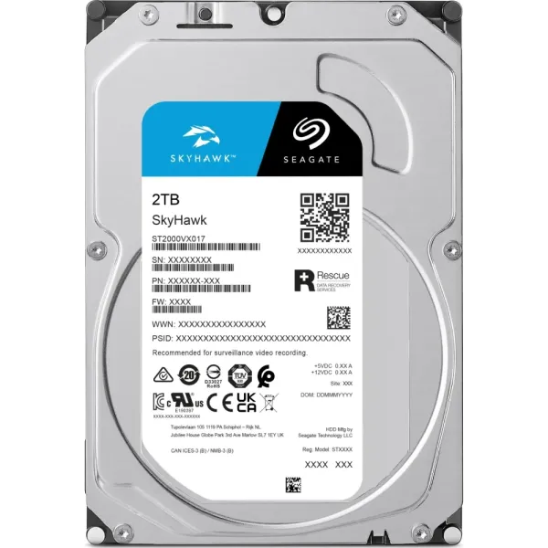 Жорсткий диск внутрішній Seagate SkyHawk ST2000VX017 2Тб Жорсткий диск внутрішній Seagate SkyHawk ST2000VX017 2Тб